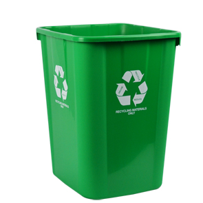 32 Litre "Recycling Materials Only" Tidy Bin - Green